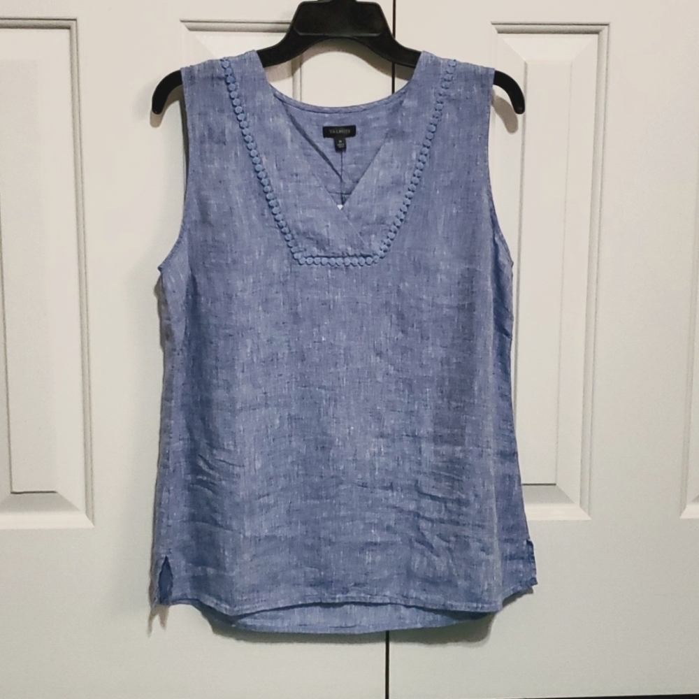 Talbots medium, linen, tank top